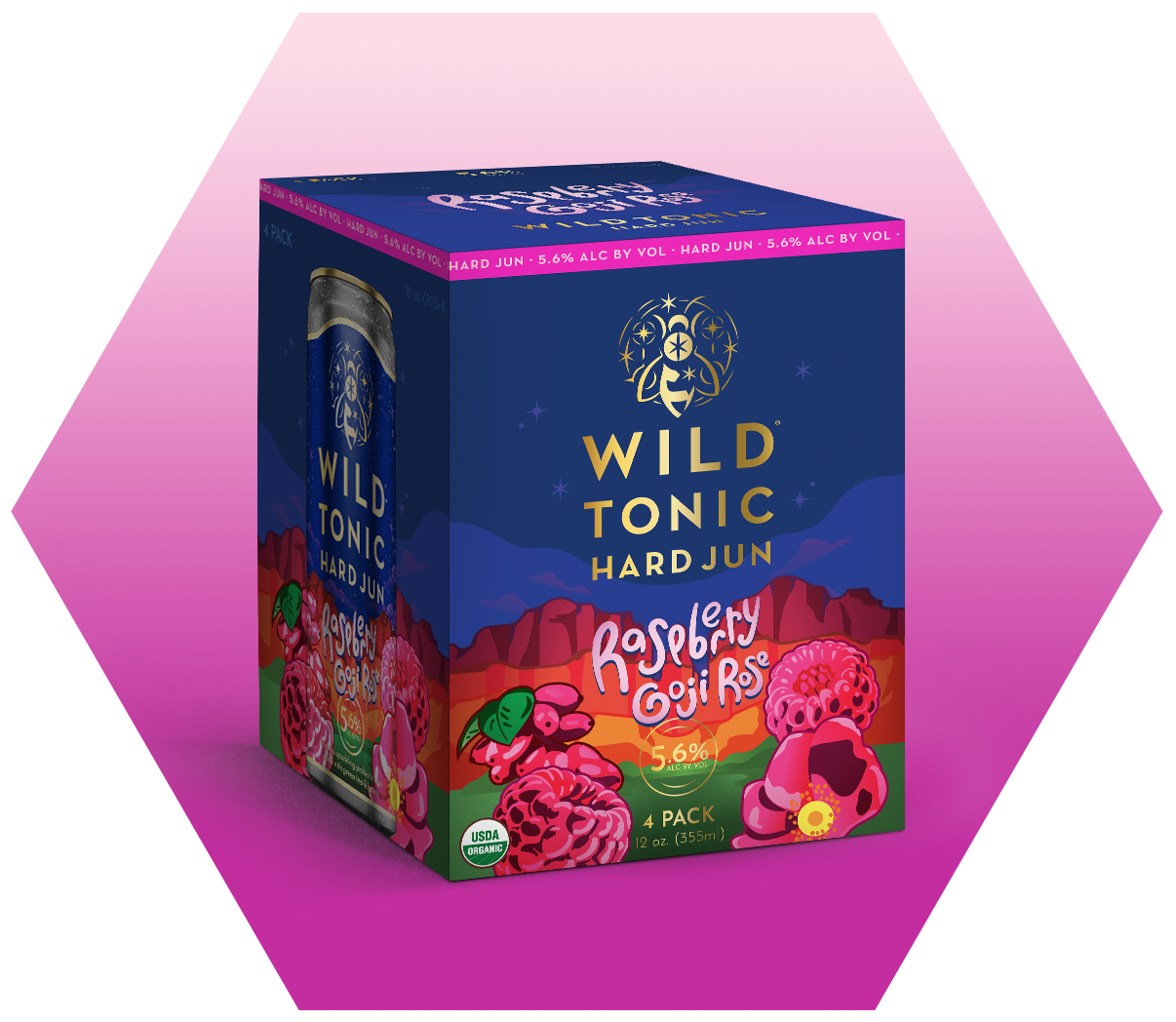 Raspberry Goji Rose 4-Pack